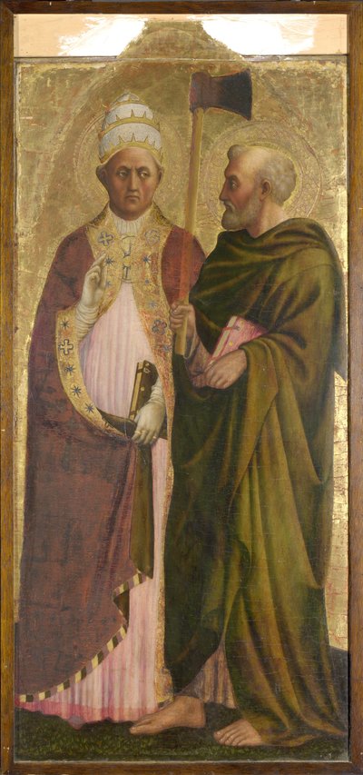 Ein Papst (St. Gregor) und St. Matthias, ca. 1428-29 von Tommaso Masolino da Panicale